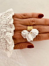 Load image into Gallery viewer, ADRIANA statement ring featuring a large pearlescent flower.