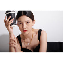 Load image into Gallery viewer, KERSEY - Yhpup New Stainless Steel Jewelry for Women Fashion Natural Pearl Chain Necklace joyería acero inoxidable mujer Anniversary Gift