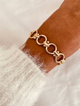 Load image into Gallery viewer, MAIRON gold link statement bracelet in stainless steel.