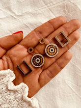 Load image into Gallery viewer, OLIVIA - Hoop Rectangle Earrings