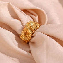 Load image into Gallery viewer, VARNU - 2023 New In Abstract Artistic Irregular Design Open Size Index Gold Plated Rings For Women Tarnish Free Stainless Steel Jewelry