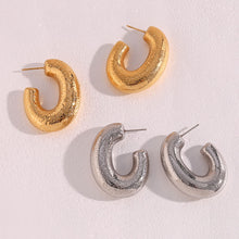 Load image into Gallery viewer, VANYA - Hollow Light Easy to Wear Oversize Bold Chunky Hoop Earrings For Woman Stainless Steel PVD Plated Silver Color Hoop Earring