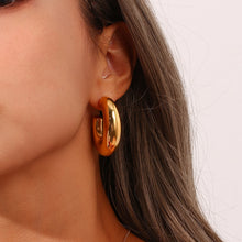 Load image into Gallery viewer, VANYA - Hollow Light Easy to Wear Oversize Bold Chunky Hoop Earrings For Woman Stainless Steel PVD Plated Silver Color Hoop Earring