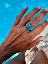 Load image into Gallery viewer, Statement heart ring inspired by Mediterranean summers.