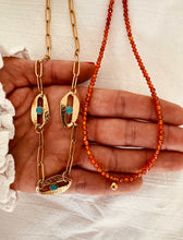 Load image into Gallery viewer, adjustable summer necklace with lobster clasp detail