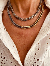 Load image into Gallery viewer, Two tone chain necklace with adjustable length for flexible everyday styling