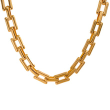 Load image into Gallery viewer, chunky link chain necklace gold front view