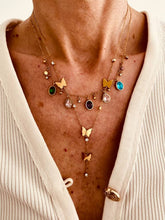 Load image into Gallery viewer, Necklace styled with additional chains demonstrating layering potential for modern jewelry looks