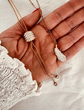 Load image into Gallery viewer, dainty rose gold cylinder necklace for elegant styling