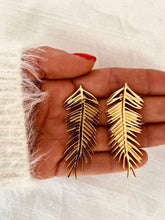 Load image into Gallery viewer, DANAE - Leaves Statement Stud Earrings