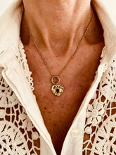 Load image into Gallery viewer, Detail of delicate gold chain necklace with small decorative ball accents