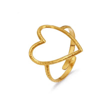 Load image into Gallery viewer, Delicate hollow heart ring aesthetic flatlay