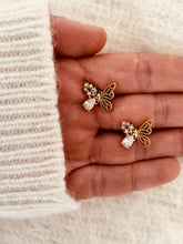 Load image into Gallery viewer, NABILAH - Mini butterfly zircon earrings