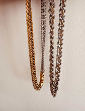 Load image into Gallery viewer, Detail of stainless steel chain necklace with gold and silver two tone finish