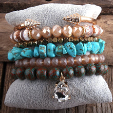 Učitaj sliku u preglednik galerije, RH Fashion Boho Natural Beaded Bracelet Sets & 6pc Stack Bracelet Set For Bohemian Jewelry DropShip