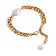 Load image into Gallery viewer, KERSEY - Yhpup New Stainless Steel Jewelry for Women Fashion Natural Pearl Chain Necklace joyería acero inoxidable mujer Anniversary Gift