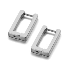 Load image into Gallery viewer, Original Design Titanium Stainless Steel Simple Hoop Earrings Bohemia Geometry Square Earrings Jewelry For Women