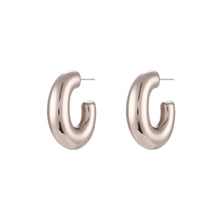 Load image into Gallery viewer, VANYA - Hollow Light Easy to Wear Oversize Bold Chunky Hoop Earrings For Woman Stainless Steel PVD Plated Silver Color Hoop Earring