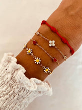 Load image into Gallery viewer, Red string bracelet styled on wrist demonstrating minimalist everyday jewelry style
