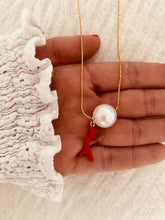Load image into Gallery viewer, ENA necklace with a freshwater pearl and coral branch pendant.
