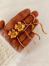Load image into Gallery viewer, Artistic floral statement earrings for women.
