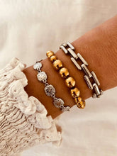 Load image into Gallery viewer, Close-up of structured chain links showing modern geometric pattern
