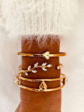 Load image into Gallery viewer, Adjustable gold cuff bracelet for women.
