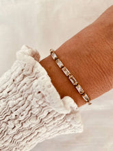 Load image into Gallery viewer, Side angle of zircon bracelet showing structure and elegant design

