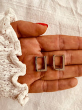 Load image into Gallery viewer, OLIVIA - Hoop Rectangle Earrings
