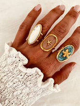 Load image into Gallery viewer, Summer statement ring inspired by ocean treasures and seaside styling
