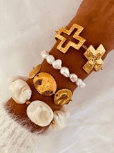Load image into Gallery viewer, Gold plated statement bracelet by Bernat Jewelry.
