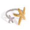 HALLEE - Adjustable stainless steel starfish summer ring