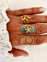 Load image into Gallery viewer, Gold plated statement ring perfect for holidays, summer outfits and resort wear
