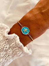 Load image into Gallery viewer, Turquoise enamel bracelet perfect for summer styling.
