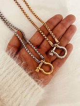 Load image into Gallery viewer, Layered two-tone statement necklace.

