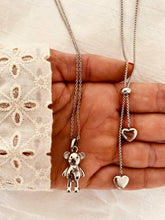 Load image into Gallery viewer, adjustable chain teddy bear necklace

