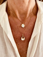 Load image into Gallery viewer, BEE - Zircon Bee Shell Pendant Necklace
