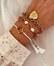 Load image into Gallery viewer, Stackable friendship bracelet with heart, star or butterfly charm and braided rope design
