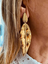 Load image into Gallery viewer, DAVIDA - Long Leaf Dangle Earrings
