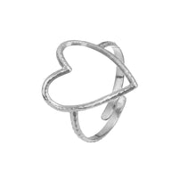 Load image into Gallery viewer, Trendy open heart statement ring for women
