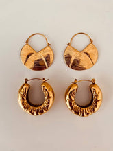 Load image into Gallery viewer, GALATEA - Chunky Hollow Hoop Textured Earrings
