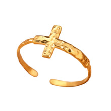 Load image into Gallery viewer, Minimalist faith-inspired ring crafted from stainless steel with luxurious finish
