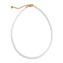 Load image into Gallery viewer, Handmade pearl necklace with stainless steel chain
