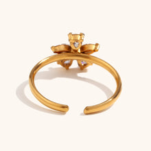 Load image into Gallery viewer, Delicate gold floral ring designed for everyday elegance and special occasions
