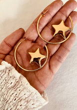 Load image into Gallery viewer, MAITA - Trendy Round Star Huggie Earrings
