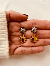 Učitaj sliku u preglednik galerije, Modern gold sun inspired stud earrings durable stainless steel design
