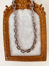 Load image into Gallery viewer, silver heavy chain necklace detail
