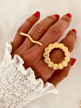 Load image into Gallery viewer, Adjustable minimalist ring with sleek metal bar detail and contemporary styling
