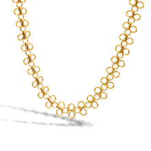 Load image into Gallery viewer, Detailed view of hollow round stainless steel chain necklace featuring vintage-inspired skeleton design and durable fade-resistant surface.
