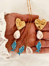 Load image into Gallery viewer, Anderson earrings by Bernat Jewelry styled as elegant coastal statement jewelry
